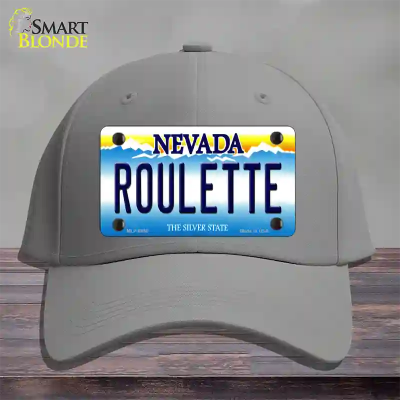 Roulette Nevada Novelty License Plate Hat Cotton / Gray