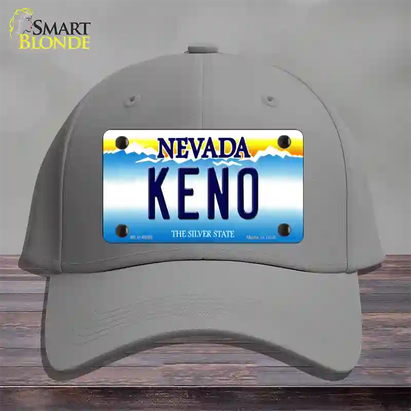 Keno Nevada Novelty License Plate Hat Cotton / Gray