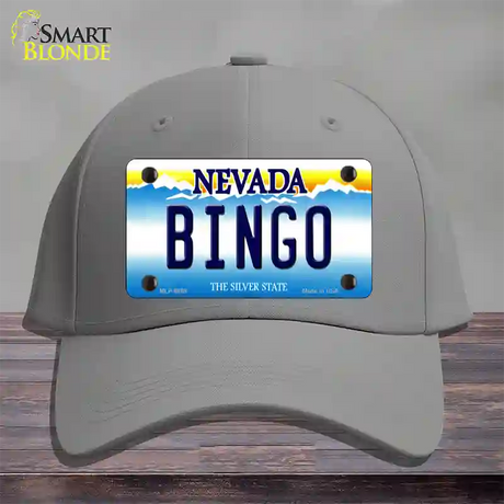 Bingo Nevada Novelty License Plate Hat Cotton / Gray