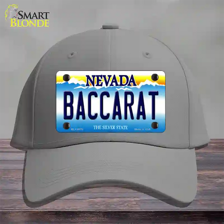 Baccarat Nevada Novelty License Plate Hat Cotton / Gray