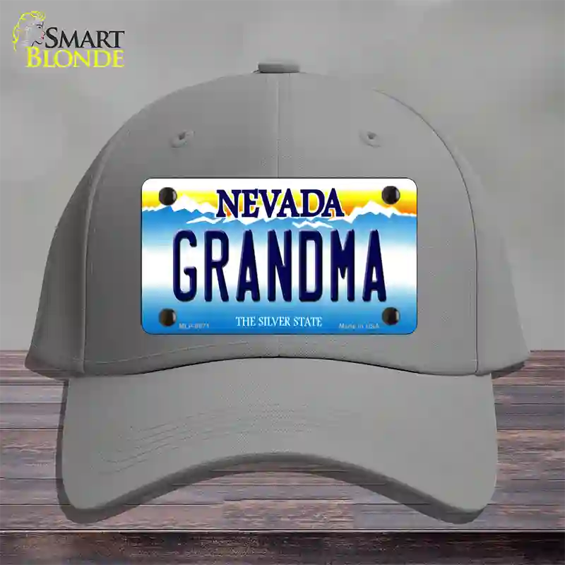 Grandma Nevada Novelty License Plate Hat Cotton / Gray