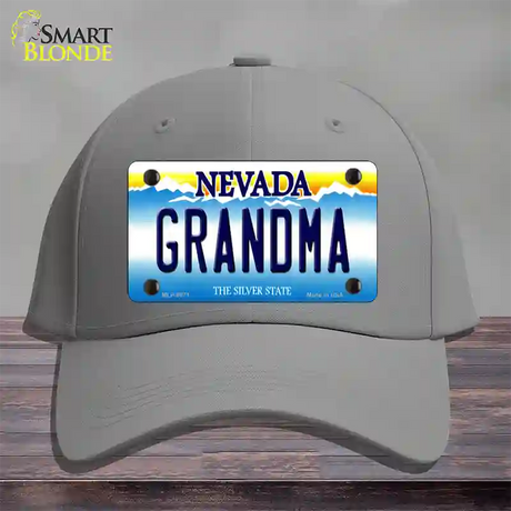 Grandma Nevada Novelty License Plate Hat Cotton / Gray