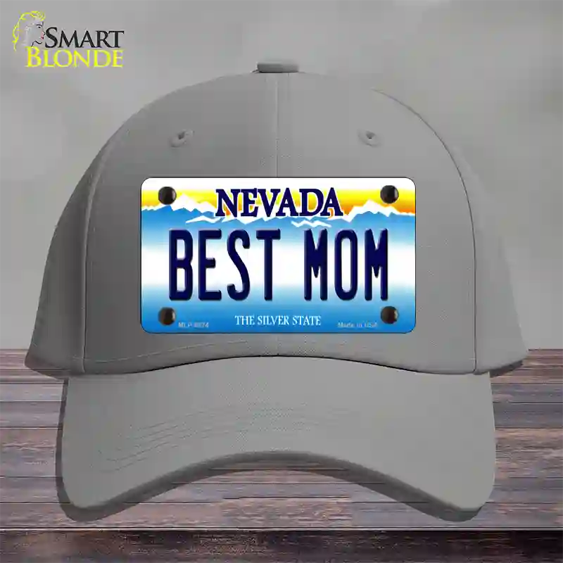 Best Mom Nevada Novelty License Plate Hat Cotton / Gray