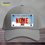 Nome Alaska State Novelty License Plate Hat Cotton / Gray