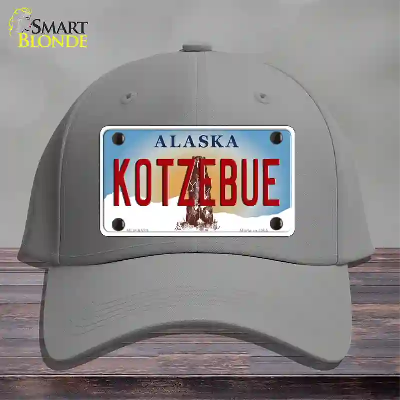 Kotzebue Alaska State Novelty License Plate Hat Cotton / Gray