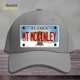 Mt McKinley Alaska State Novelty License Plate Hat Cotton / Gray