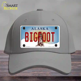 Bigfoot Alaska State Novelty License Plate Hat Cotton / Gray