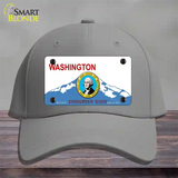 Washington With Seal Novelty License Plate Hat Cotton / Gray