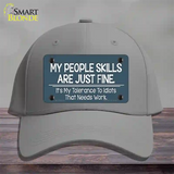 My People Skills Novelty License Plate Hat Cotton / Gray