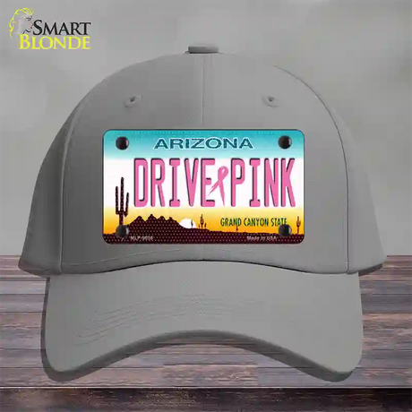 Drive Pink Arizona Novelty License Plate Hat Cotton / Gray