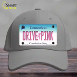 Drive Pink Connecticut Novelty License Plate Hat Cotton / Gray