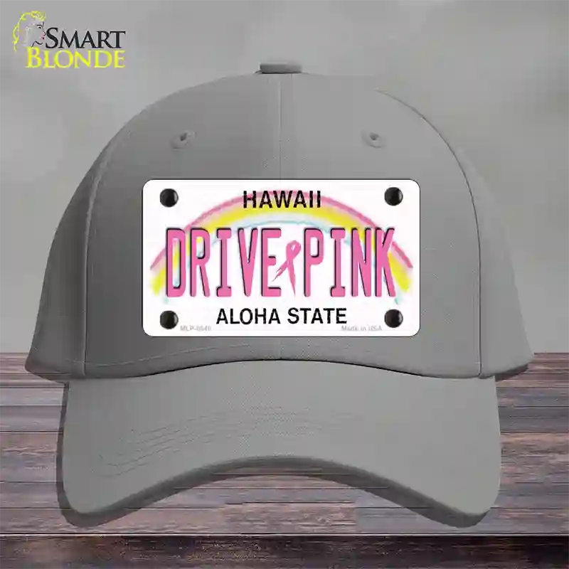 Drive Pink Hawaii Novelty License Plate Hat Cotton / Gray