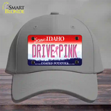 Drive Pink Idaho Novelty License Plate Hat Cotton / Gray