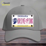 Drive Pink Indiana Novelty License Plate Hat Cotton / Gray