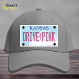 Drive Pink Kansas Novelty License Plate Hat Cotton / Gray