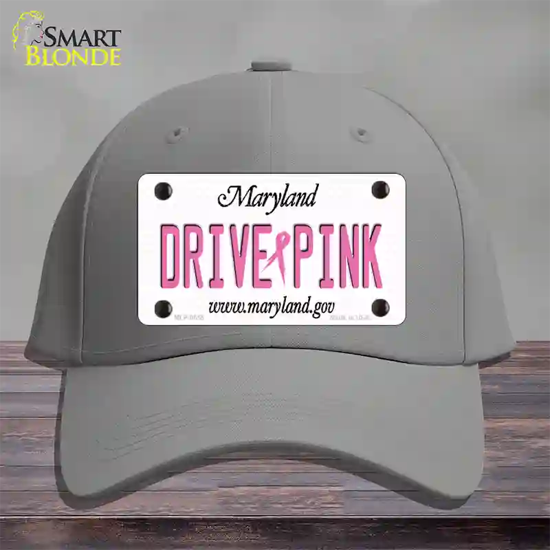 Drive Pink Maryland Novelty License Plate Hat Cotton / Gray