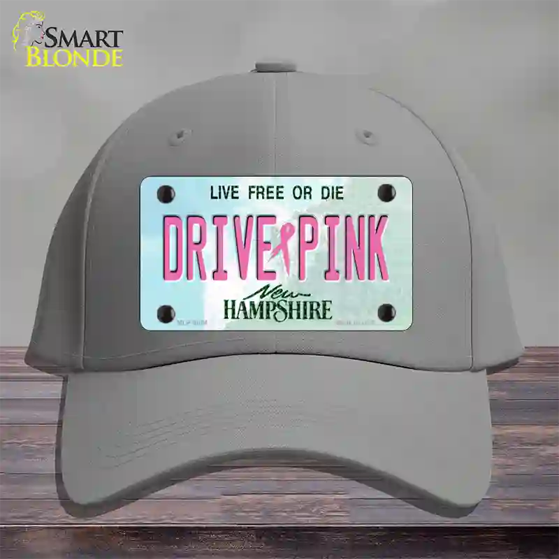 Drive Pink New Hampshire Novelty License Plate Hat Cotton / Gray