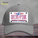 Drive Pink North Carolina Novelty License Plate Hat Cotton / Gray