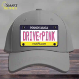 Drive Pink Pennsylvania Novelty License Plate Hat Cotton / Gray