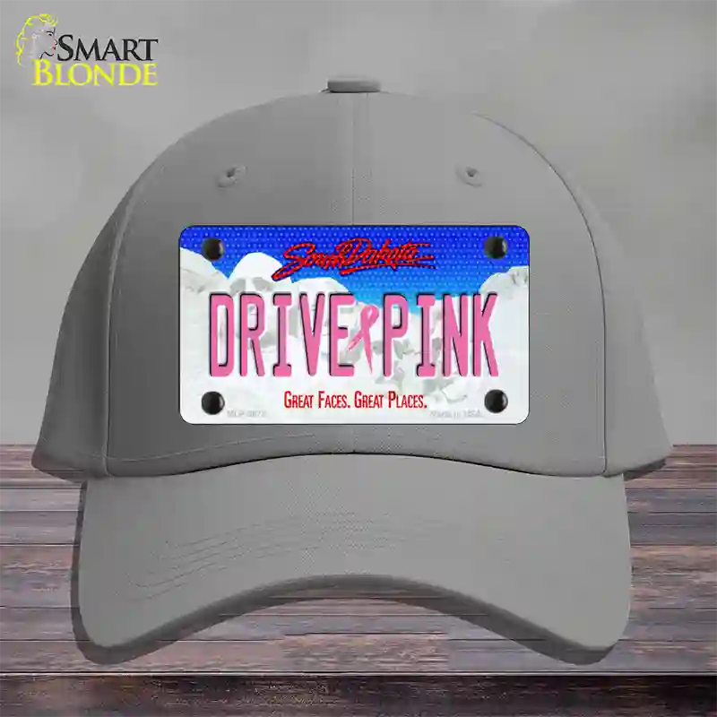 Drive Pink South Dakota Novelty License Plate Hat Cotton / Gray