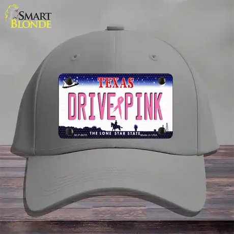 Drive Pink Texas Novelty License Plate Hat Cotton / Gray