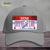 Drive Pink Utah Novelty License Plate Hat Cotton / Gray