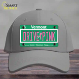 Drive Pink Vermont Novelty License Plate Hat Cotton / Gray