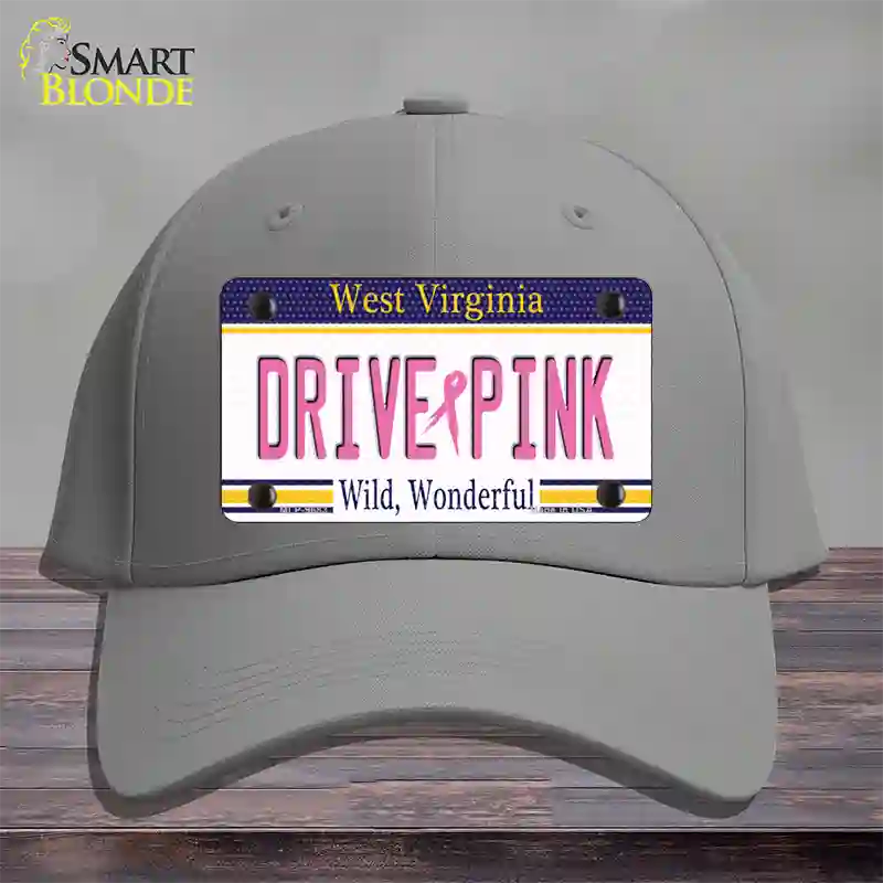 Drive Pink West Virginia Novelty License Plate Hat Cotton / Gray