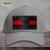 South Carolina Thin Red Line Novelty License Plate Hat Cotton / Gray