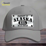 Property Of Alaska Novelty License Plate Hat Cotton / Gray