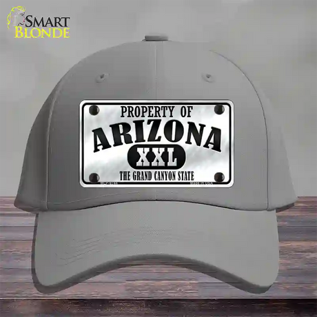 Property Of Arizona Novelty License Plate Hat Cotton / Gray