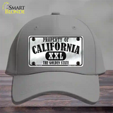 Property Of California Novelty License Plate Hat Cotton / Gray