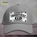 Property Of Connecticut Novelty License Plate Hat Cotton / Gray