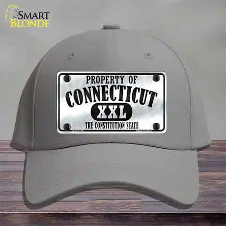 Property Of Connecticut Novelty License Plate Hat Cotton / Gray