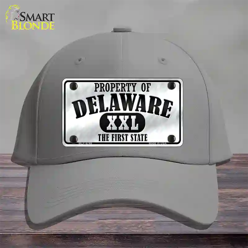 Property Of Delaware Novelty License Plate Hat Cotton / Gray