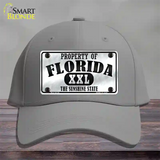 Property Of Florida Novelty License Plate Hat Cotton / Gray