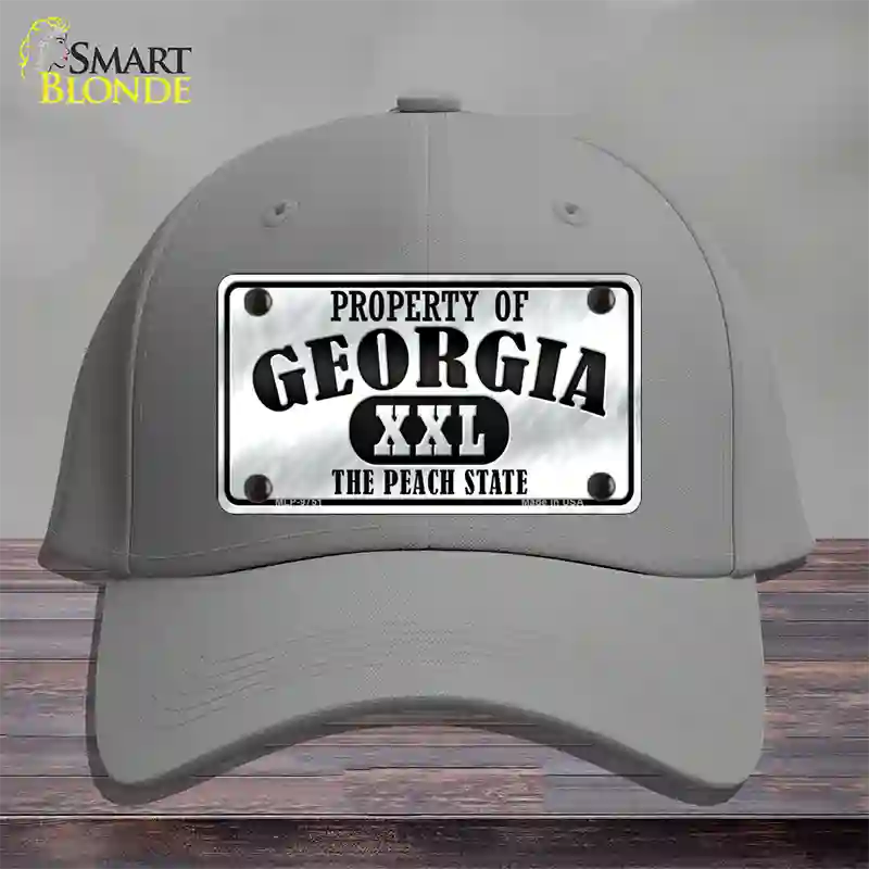 Property Of Georgia Novelty License Plate Hat Cotton / Gray