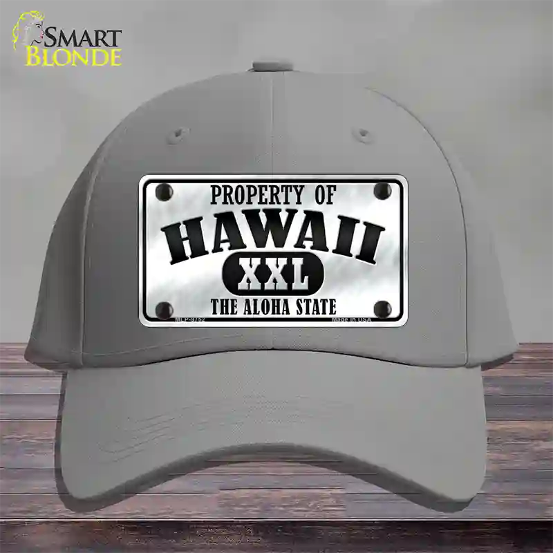 Property Of Hawaii Novelty License Plate Hat Cotton / Gray