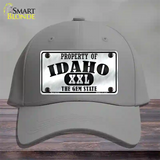 Property Of Idaho Novelty License Plate Hat Cotton / Gray