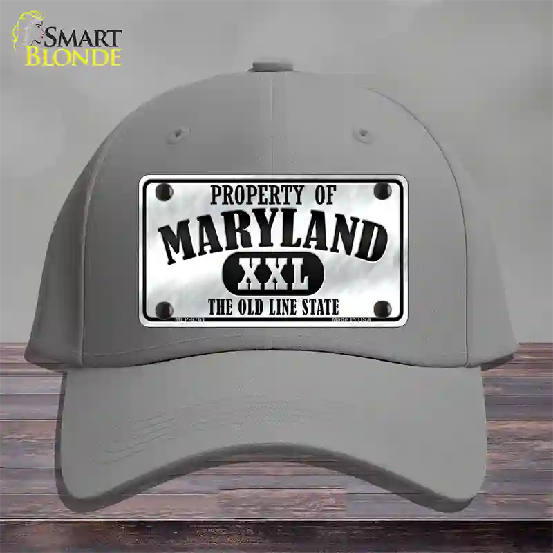 Property Of Maryland Novelty License Plate Hat Cotton / Gray