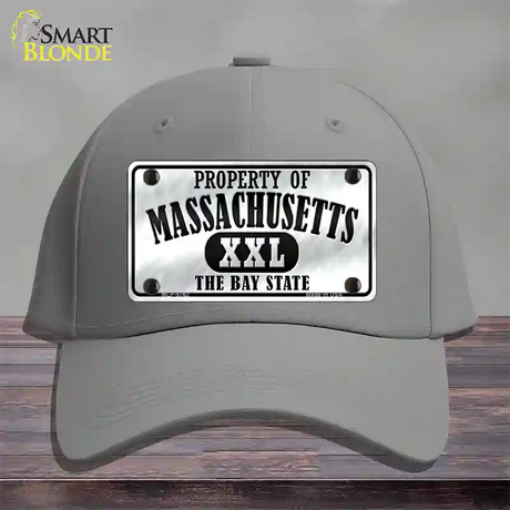 Property Of Massachusetts Novelty License Plate Hat Cotton / Gray