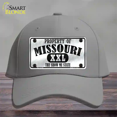 Property Of Missouri Novelty License Plate Hat Cotton / Gray