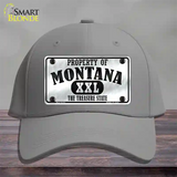 Property Of Montana Novelty License Plate Hat Cotton / Gray