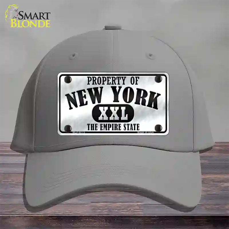 Property Of New York Novelty License Plate Hat Cotton / Gray