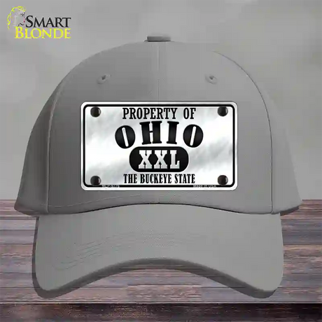 Property Of Ohio Novelty License Plate Hat Cotton / Gray