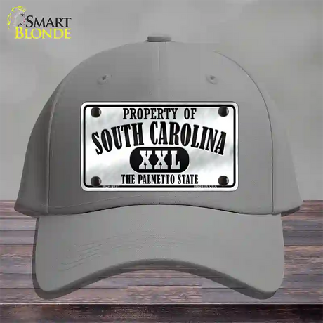 Property Of South Carolina Novelty License Plate Hat Cotton / Gray