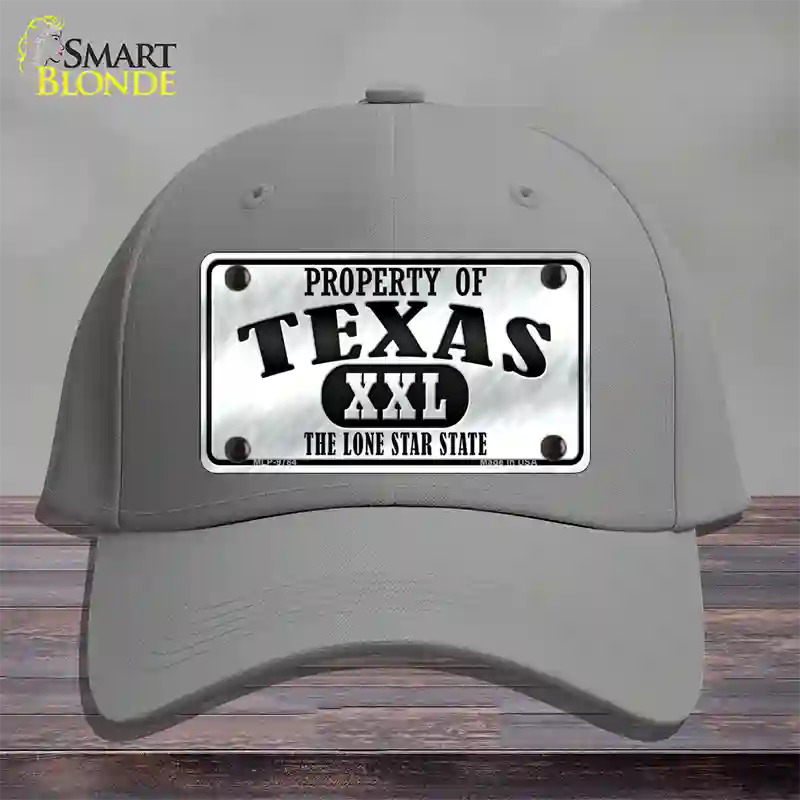 Property Of Texas Novelty License Plate Hat Cotton / Gray