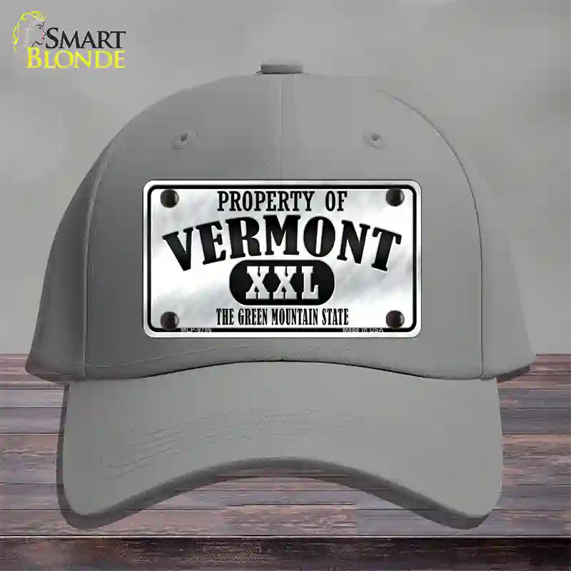 Property Of Vermont Novelty License Plate Hat Cotton / Gray