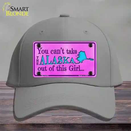 Alaska Girl Novelty License Plate Hat Cotton / Gray