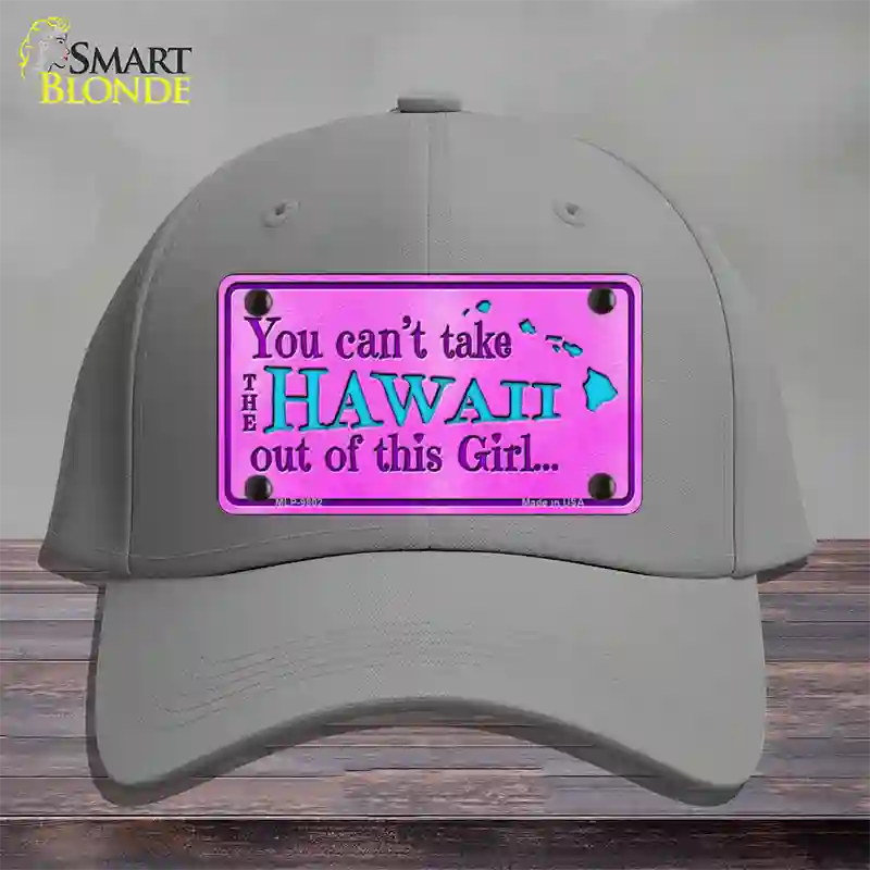 Hawaii Girl Novelty License Plate Hat Cotton / Gray